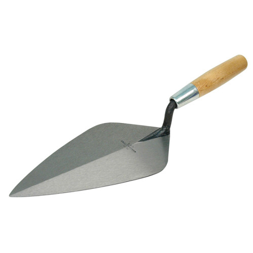 34 Wide London Pattern Brick Trowel - Wooden Handle 11in