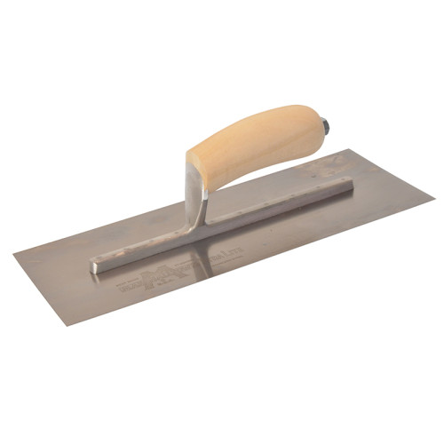 MXS1SS Plasterer's Finishing Trowel Stainless Steel Wooden Handle 11 x 4.1/2in