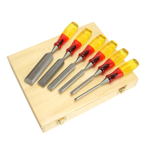 M373 Bevel Edge Chisel Splitproof Handle Set, 6 Piece