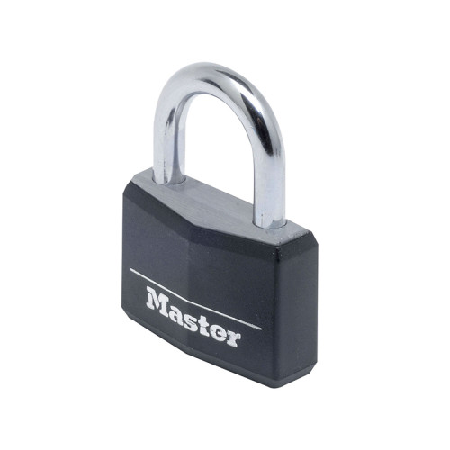 Aluminium Black Vinyl Cover 40mm Padlock 4-Pin - Keyed Alike x 2