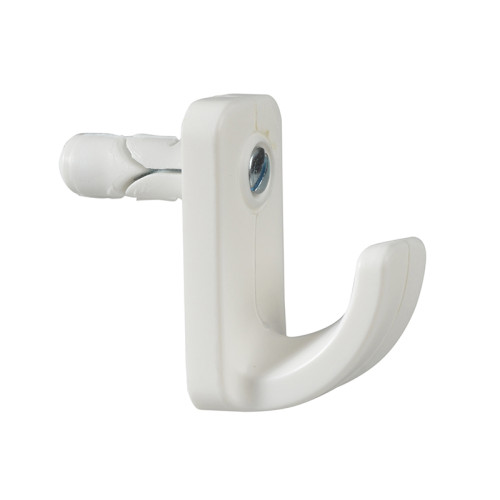 White Single Hollow Door Hook Pack of 1