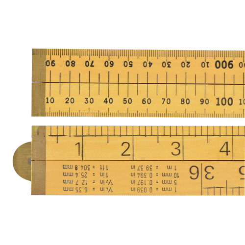 Wooden 4 Fold Rule 1m / 39in (Loose)