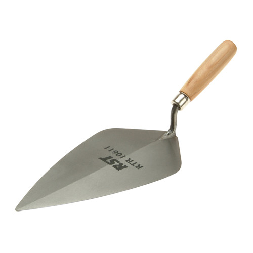 London Pattern Brick Trowel Wooden Handle 10in