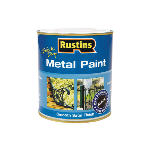 Quick Dry Metal Paint Smooth Satin White 500ml