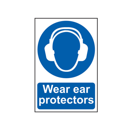 Wear Ear Protectors - PVC Sign 200 x 300mm