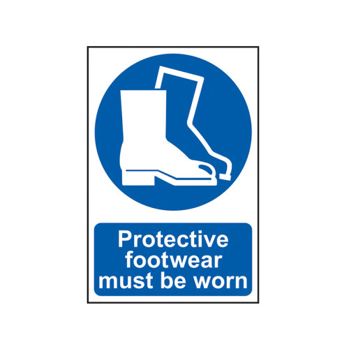 Protective Footwear Must Be Worn - PVC Sign 200 x 300mm