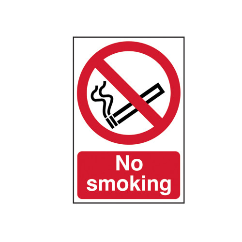 No Smoking - PVC Sign 200 x 300mm