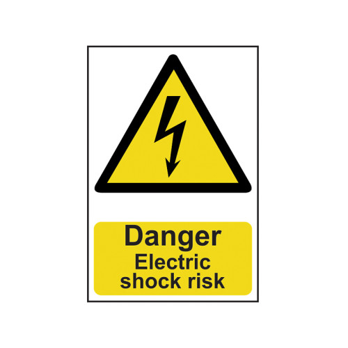 Danger Electric Shock Risk - PVC Sign 200 x 300mm