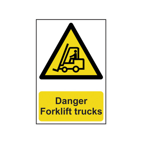 Danger Forklift Trucks - PVC Sign 200 x 300mm