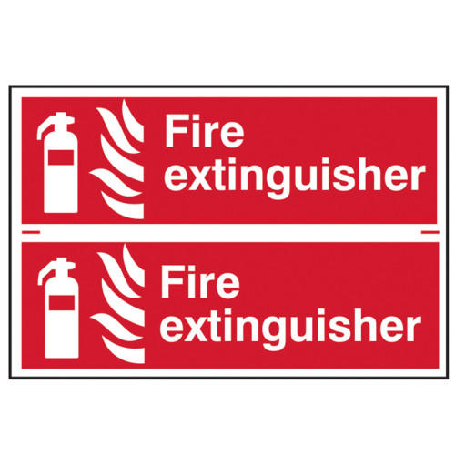 Fire Extinguisher - 2 PVC Signs 300 x 100mm