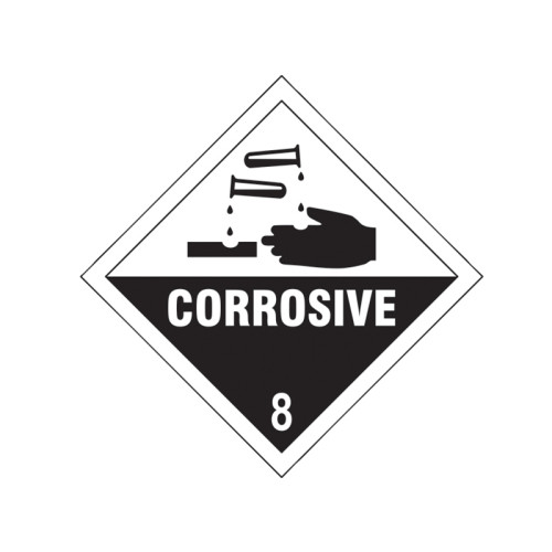 Corrosive 8 - Self Adhesive Vinyl Sign 100 x 100mm