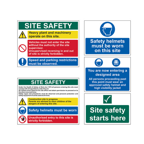 PVC Construction Site Pack (5 signs)