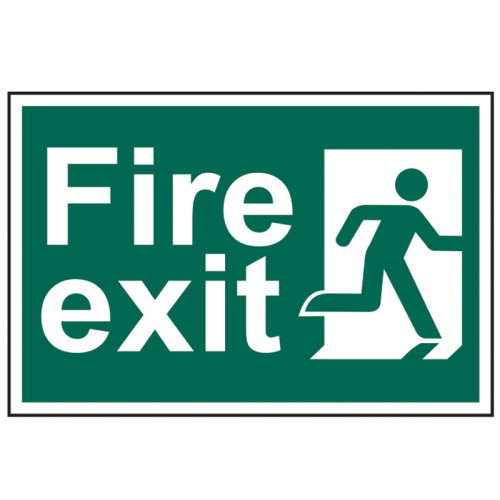 Fire Exit Man Running Right - PVC Sign 300 x 200mm