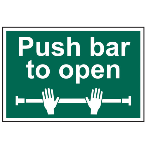 Push Bar To Open - PVC Sign 300 x 200mm