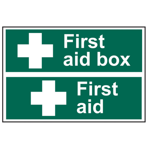 First Aid Box / First Aid - PVC Signs 300 x 100mm