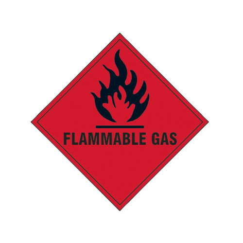 Flammable Gas - Self Adhesive Vinyl Sign 100 x 100mm