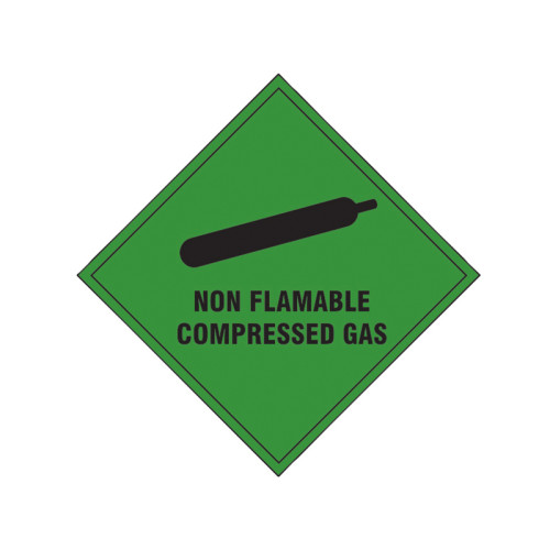 Non Flammable Compressed Gas - Self Adhesive Vinyl Sign 100 x 100mm