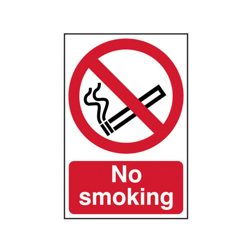 No Smoking - PVC Sign 400 x 600mm