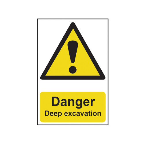 Danger Deep Excavation - PVC Sign 400 x 600mm