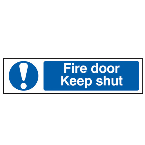 Fire Door Keep Shut - PVC Sign 200 x 50mm