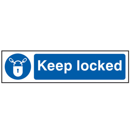 Keep Locked - PVC Sign 200 x 50mm