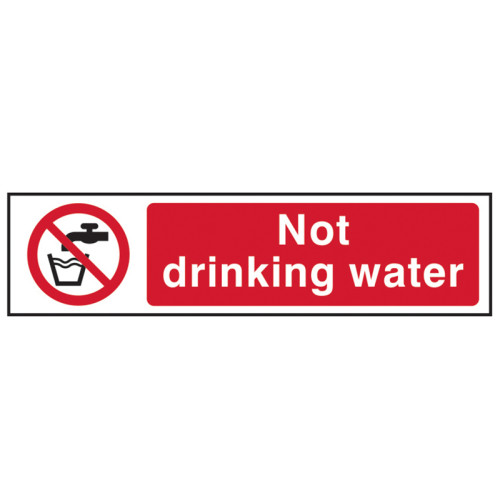 Not Drinking Water - PVC Sign 200 x 50mm