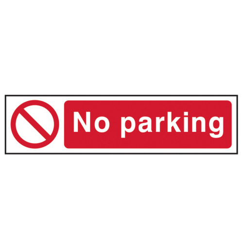 No Parking - PVC Sign 200 x 50mm