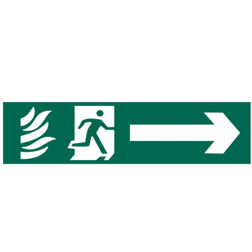 Running Man Arrow Right - PVC Sign 200 x 50mm