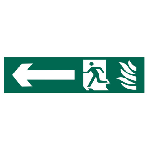 Running Man Arrow Left - PVC Sign 200 x 50mm