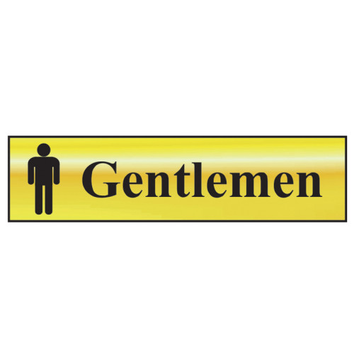 Gentlemen - Polished Brass Effect 200 x 50mm