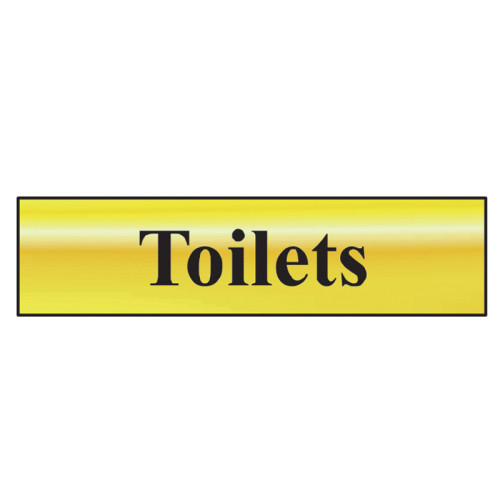 Toilets - Polished Brass Effect 200 x 50mm