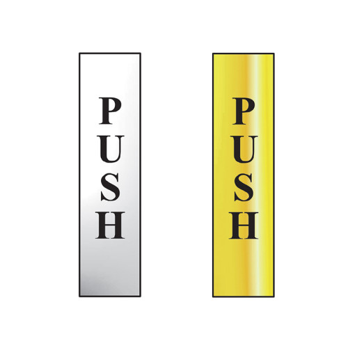 Push Vertical - Polished Chrome Effect 50 x 200mm