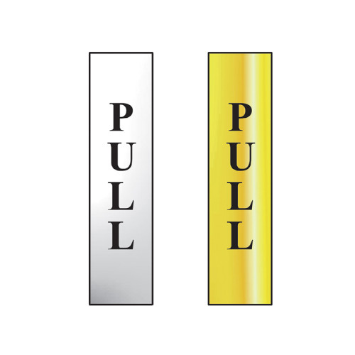 Pull Vertical - Polished Chrome Effect 50 x 200mm