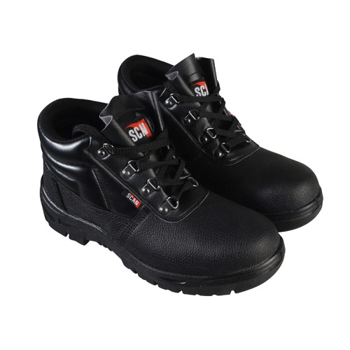 4 D-Ring Chukka Safety Boots Black UK 8 EUR 42