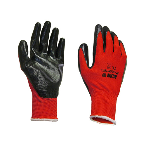 Nitrile Coated Knitted Gloves - L (Size 9)