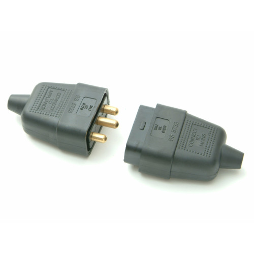 Black Plug & Socket 10A 3-Pin