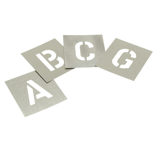 Set of Zinc Stencils - Letters 3in