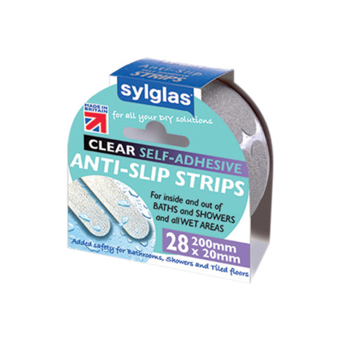 Anti-Slip Strips 200 x 20mm Clear (Pack 28)