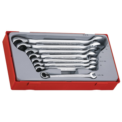 TT6508R Metric Ratchet Combination Spanner Set, 8 Piece