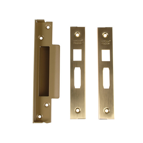 StrongBOLT 2200 Mortice Sashlock Rebate Kit 13mm Polished Brass Box