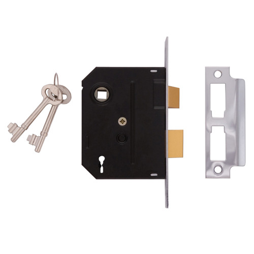 2295 2 Lever Mortice Sashlock Chrome Finish 63mm 2.5in Visi