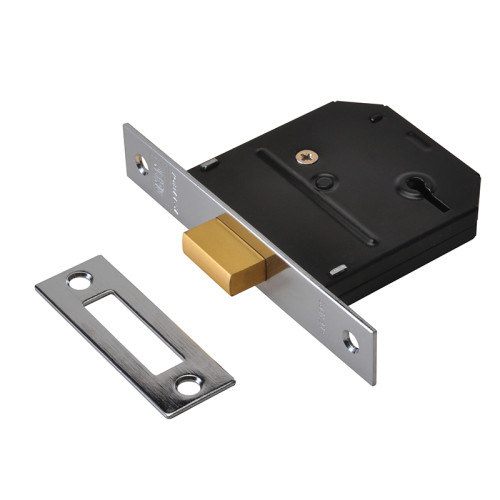 ES-DL Essentials 3 Lever Mortice Deadlock Polished Brass 79mm 3in Visi