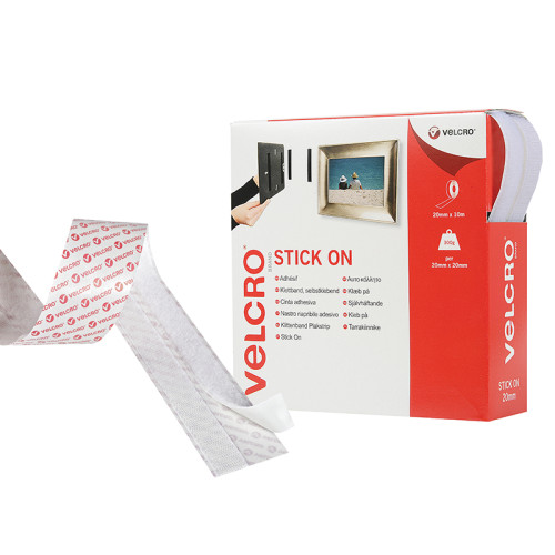 VELCRO® Brand Stick On Tape 20mm x 10m Black