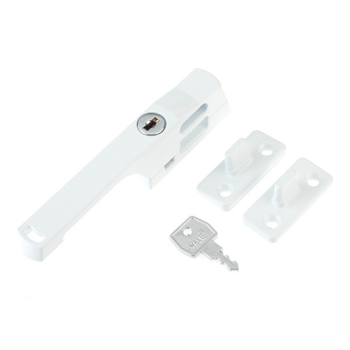 P115WE Lockable Window Handle White Finish