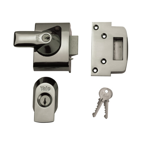 BS2 Nightlatch British Standard Lock 40mm Backset Brasslux Finish Visi