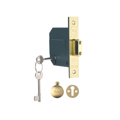 PM562 Hi-Security BS 5 Lever Mortice Deadlock 81mm 3in Polished Brass