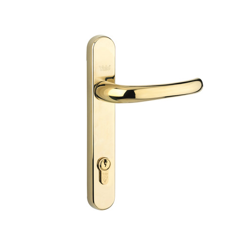 Retro Door Handle PVCu Polished PVD Gold Finish