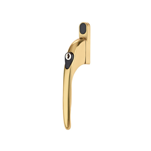 PVCu Window Handle Polished Brass Finish