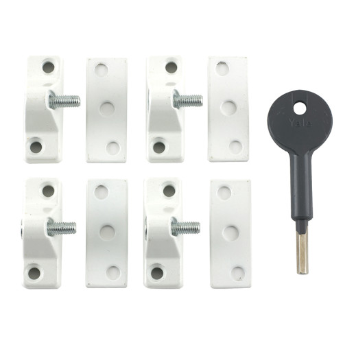 8K118 Economy Window Lock White Finish Pack of 4 Visi